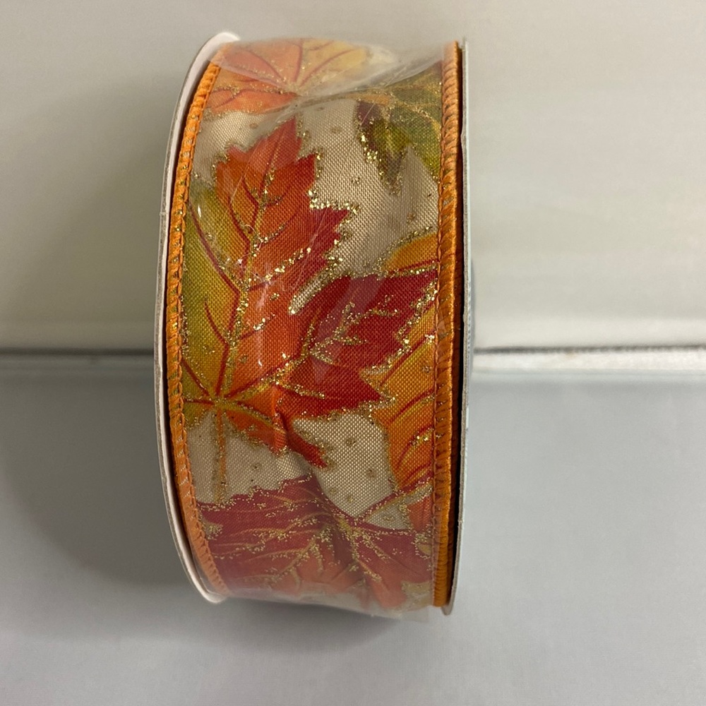 10 Yards of Expressions Fall Wired Ribbon